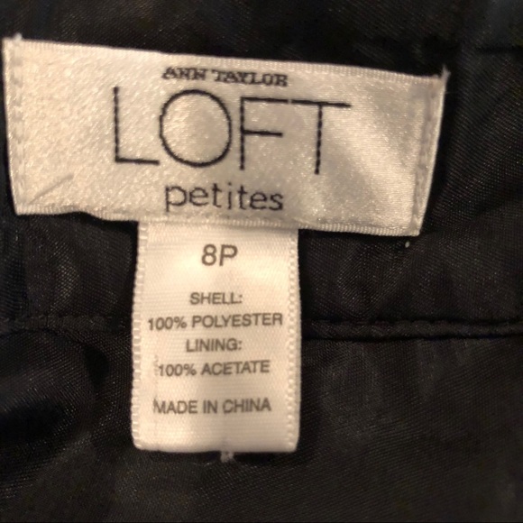 LOFT Petite Blue & Ivory Mesh Midi Skirt | 8P NWT - Picture 5 of 6